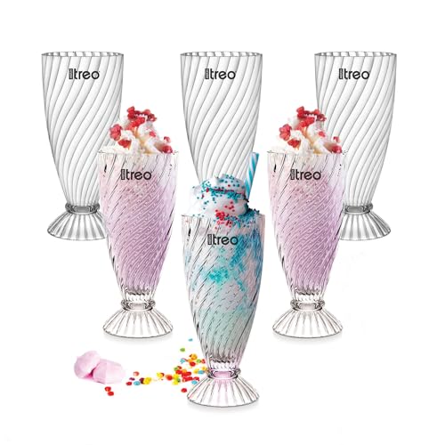 Image of Treo by Milton Swirl Sundae Dessert Bowls | Wide Mouth for Easy Serving | Perfect for Sundaes, Ice Cream & Layered Desserts | Ideal for Cafes, Parties & Home | Set of 6, 355 ml Each