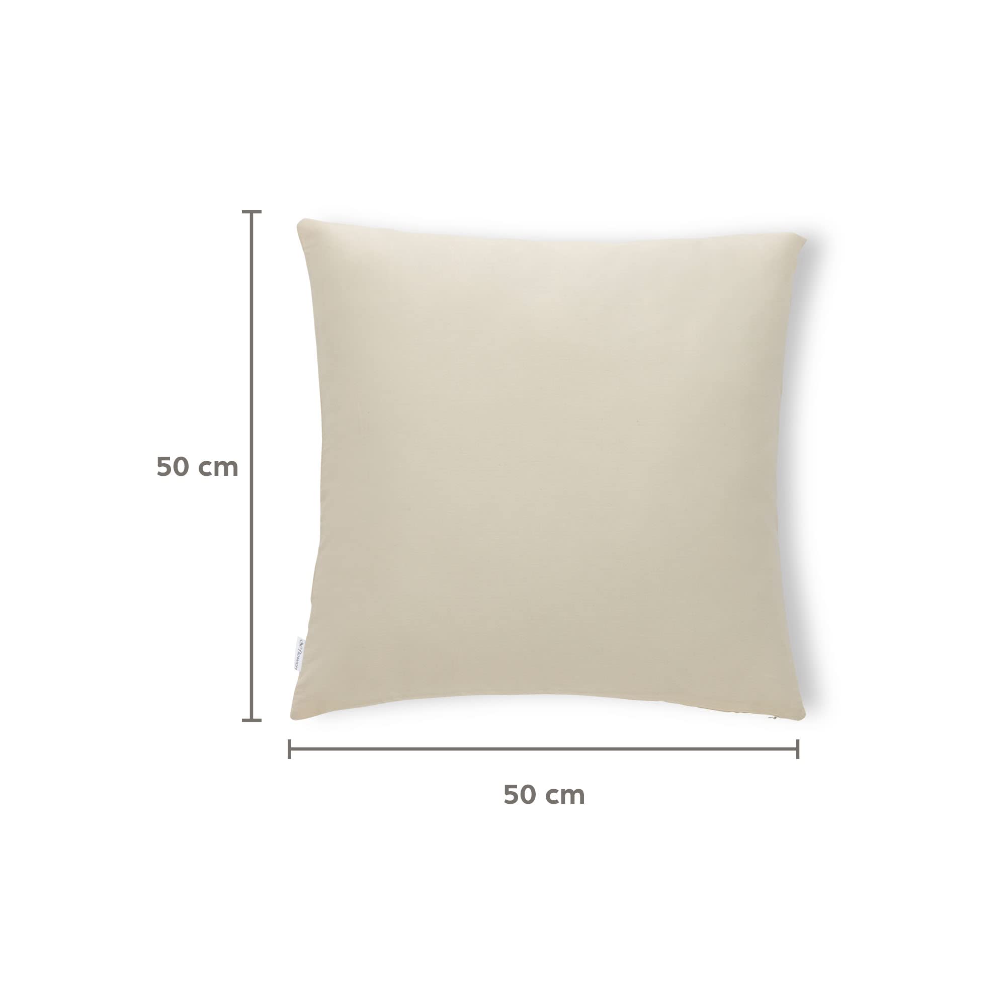 Flowen Federe Cuscini Divano 50x50 Set da 2 Copricuscini in Microfibra Fodere Lavabili e Resistenti 50 x 50 cm Tessuto 100% Poliestere Traspirante Anallergico Antiacaro Ideali per Arredo Casa