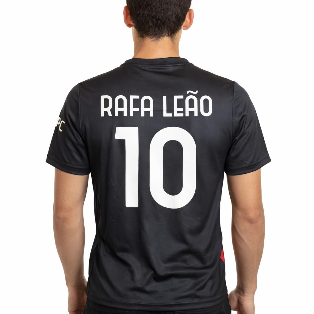 AC Milan Maglia Rafa Leao 10 Replica Ufficiale 2025/2026, Rossonera a Strisce, Adulto e Bambino