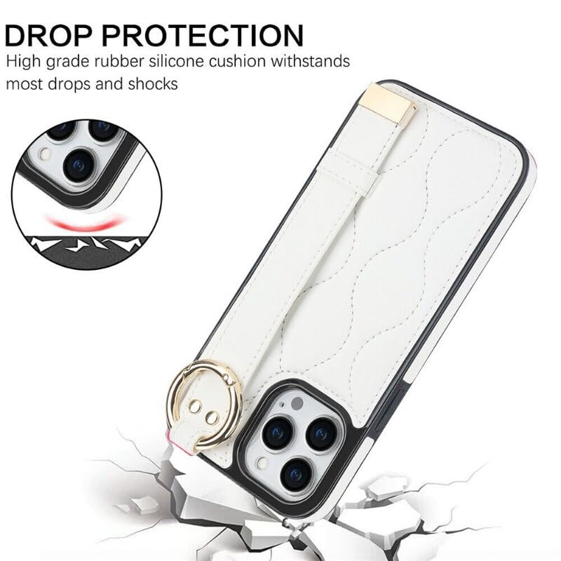 Étui iPhone 15 Pro Max orange avec support à anneau et coque silicone - 4