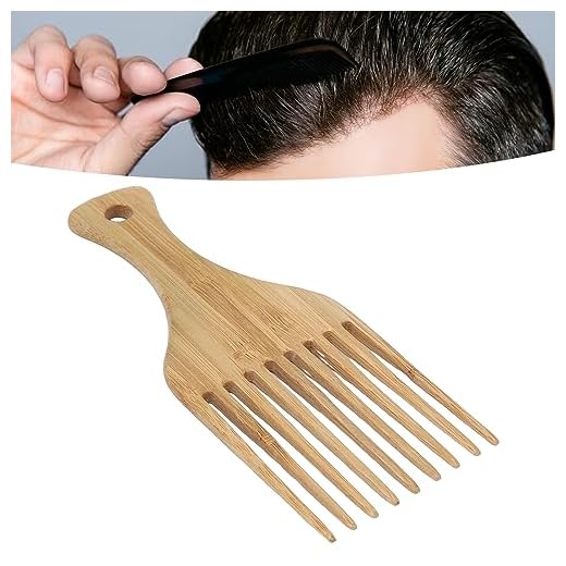 Peine para el Cabello, Peine Afro de Madera para Cabello Rizado y Diseño de Barba, Peine de Peinado para Peluquería y Uso Doméstico