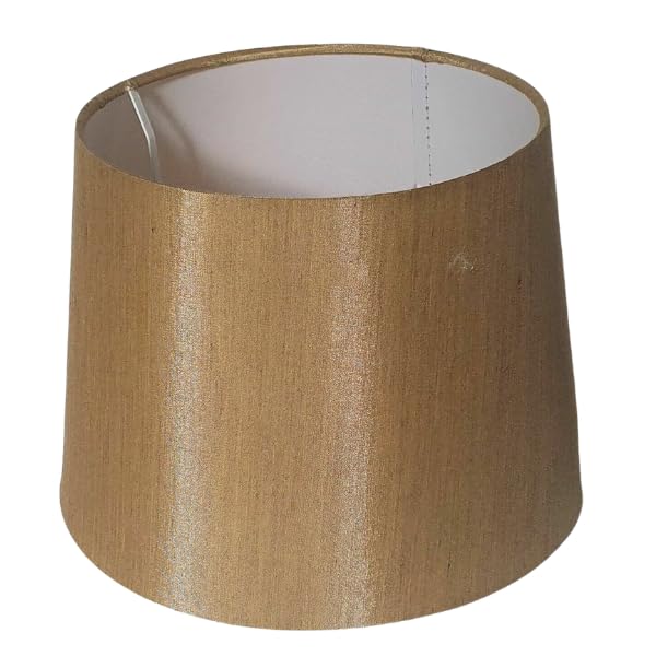 12" (30cm) Empire Silk Fabric Drum Shape Table Lamp & Ceiling Pendant Light Shade (Gold)