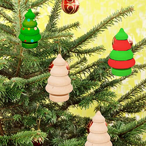 ifundom 20Pcs Wood Peg Dolls Unfinished Christmas Tree Wooden People Unpainted Blank Wooden Peg Dolls Figures for DIY Crafts - Image 4