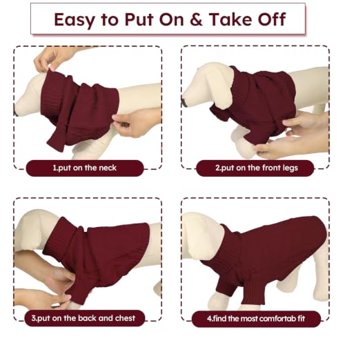 Image of Queenmore Small Dog Pullover Sweater for Medium Dogs Girl, Pet Xmas Sweater