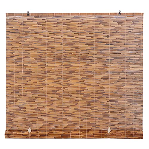 GREENKING Bambusrollo 100 x 170 cm, Retro Rollo für Fenster und Türen,...