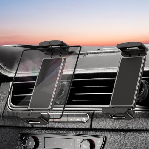 ELOHEI Car Phone Tablet Mount for Z Fold 6, [Thick Cases Friendly] ipad Holder for Car Air Vent Dashboard Compatible with Samsung Galaxy Z Fold 6 5 4 3/iPad Pro iPad Air Pixel(Air Vent-A)