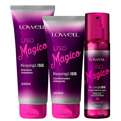 Lowell Liso Mágico Kit Shampoo + Conditioner + Fluid Thermo Activated