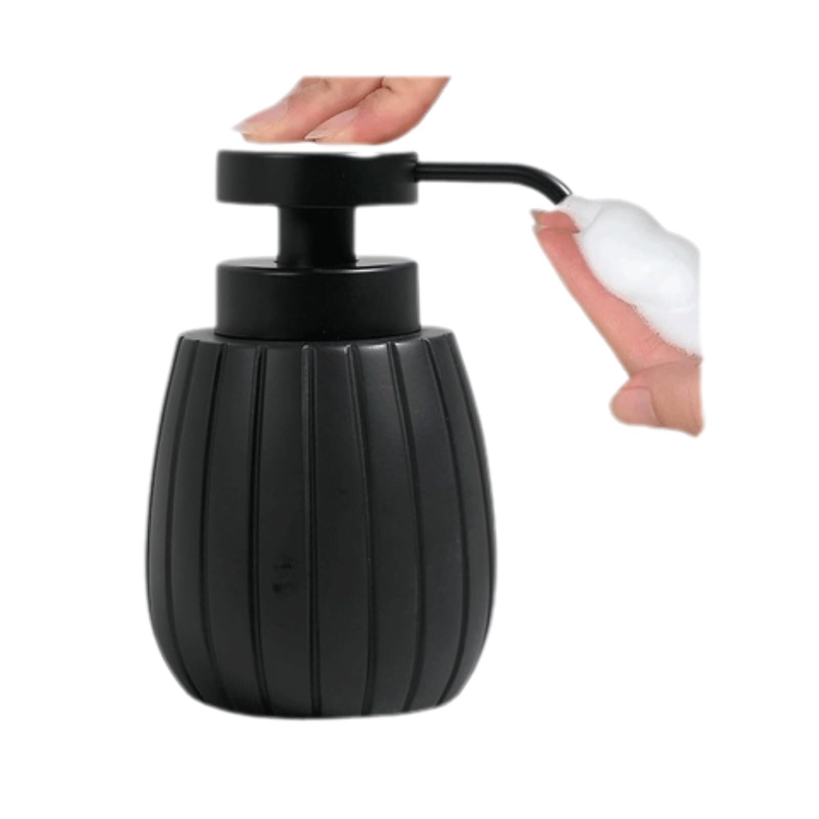 Qyleee Black2 Hand Refillable Foaming Hand 11Oz Resin Bottle Empty Removable Dish For Bathroom(Black2)
