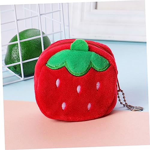 4pcs Cartoon Plush Coin Pouch Small Wallet for Rabbit Strawberry Multifunctional Change Holder Lightweight Gift3