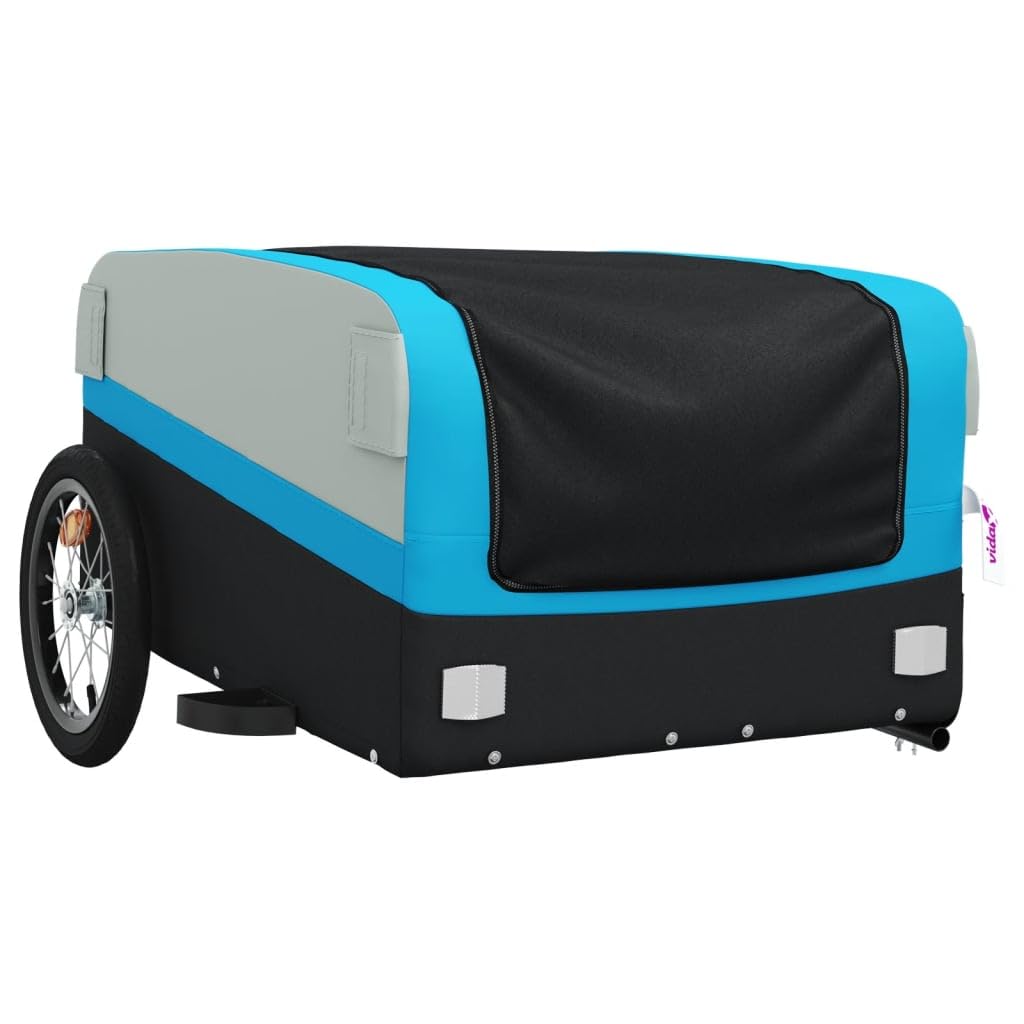 Solivagant Remorque de vélo Noir et Bleu 45 kg Fer,(7.8 KG)