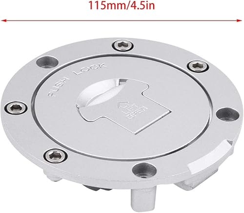 Miniatura 5 de KIMISS Cerradura de tanque de combustible de acero inoxidable, tapa de tanque de combustible de motocicleta con llaves para Honda CBR250 CB400