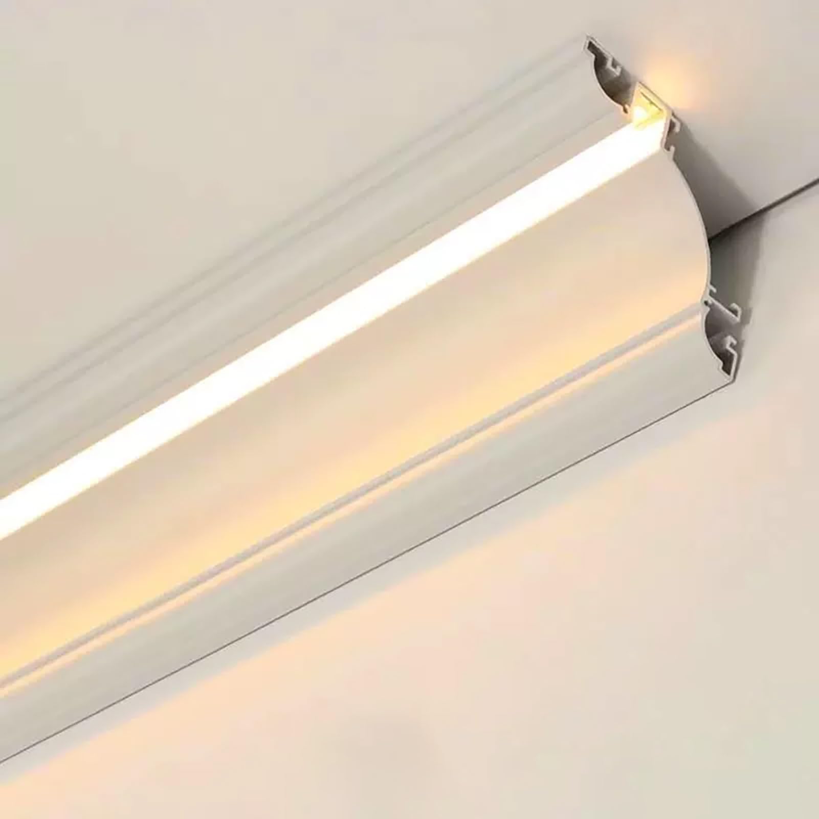 LED-Beleuchtungsk für Wand- und Deckenkanäle, lineares Aluminiumprofil für LED-Streifen, flexible Diffusorschlitzschiene für Heimdekoration (6,5 m)