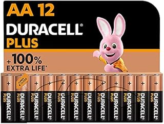 Duracell Plus AA (12 sztuk) - baterie alkaliczne 1,5 V - nawet o 100% dłuższe życie - niezawodna moc dla urządzeń codziennego użytku - opakowanie bez plastiku - 10 lat przechowywania - LR6 MN1500