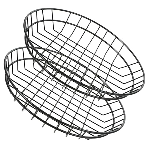 SOLUSTRE Hollow Design Basket Iron Hollow Basket for Frying Fruit Decorative Snack Home Storage