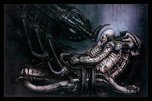プロメテウス エイリアン HＲギーガー シルク キャンバス、アート映画のポスターフレーム、装飾が施された部屋、最高の贈り物のサイズ18 x 12inch