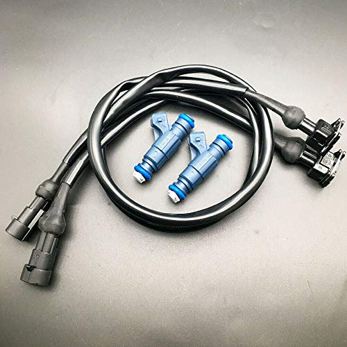 image for LIZAPUS SET OF 2 Fuel Injector with Pigtail Harness Compatible with Po