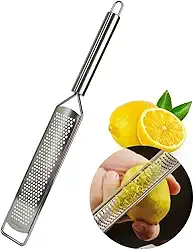 Ralador Zester Profissional Aço Inox Raspas Finas Perfeitas para Limão Laranja Queijo Parmesão e Especiarias