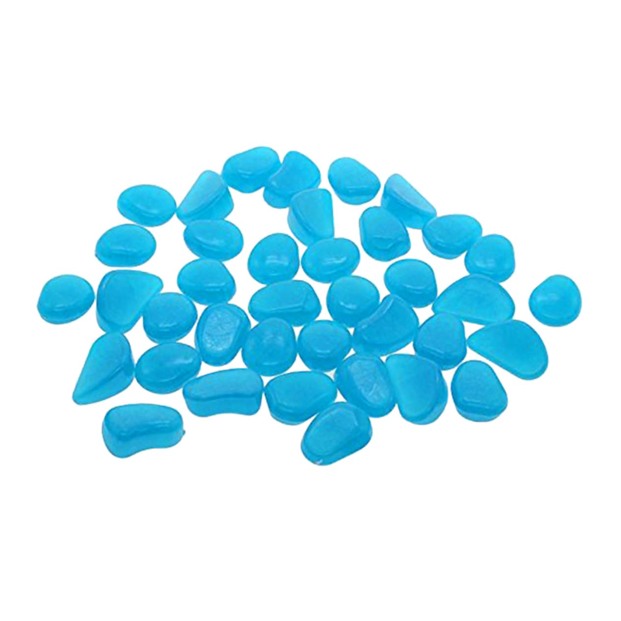 GAROZATION Glow in The Dark Fish Tank Pebbles 2 Bag Set 400pcs Aquatic Decor Resin Rocks for Aquariums