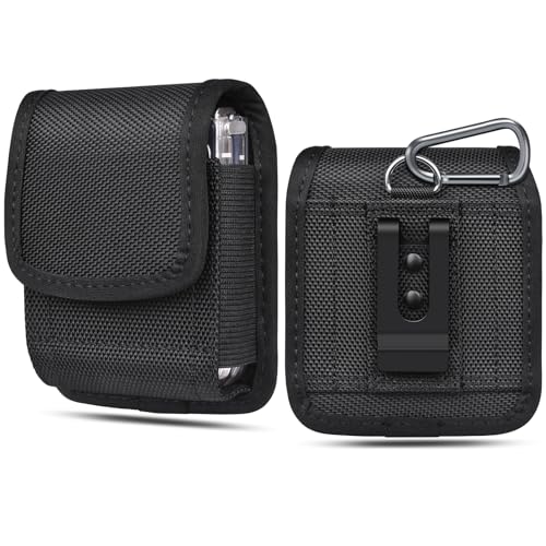 Étui Samsung Galaxy Z Flip en nylon vertical Ykooe avec clip ceinture robuste