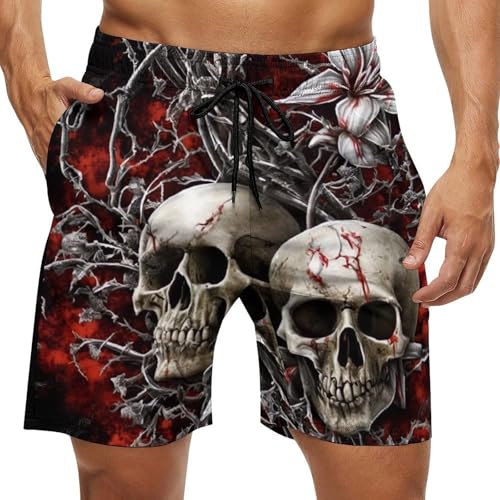 Mens Big & Tall Swim Trunks Board Shorts Basic Swimwear with Pockets