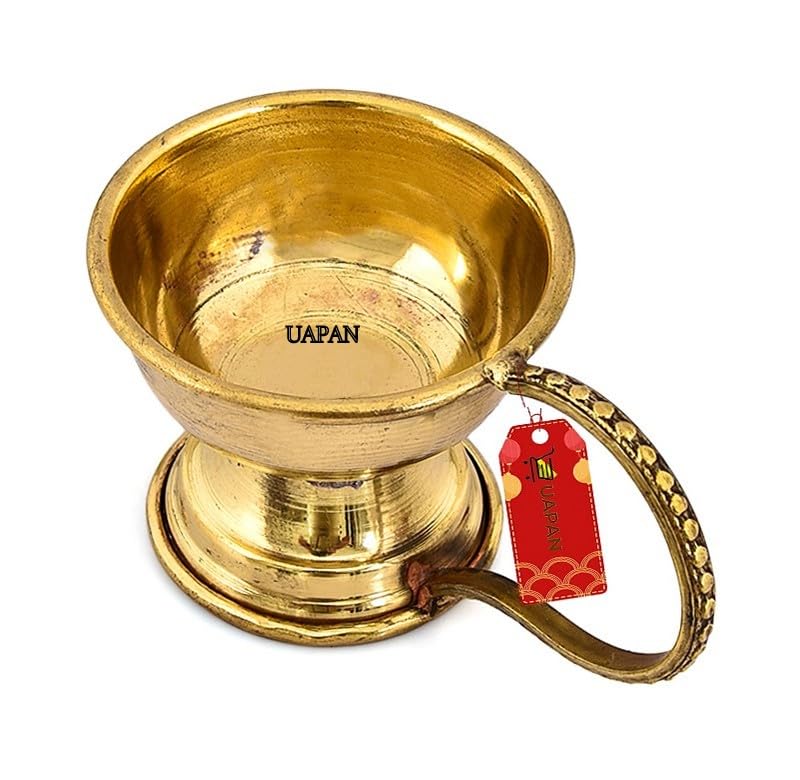 Brass Dhunuchi Incense Burner - Traditional Puja Design -1