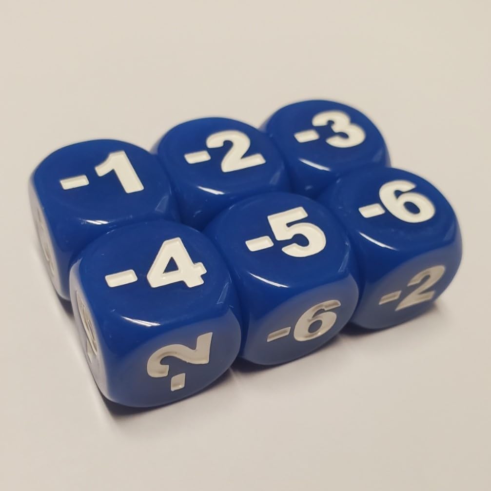 6X Game Token Damage Counter Dice Compatible with Disney Lorcana TCG