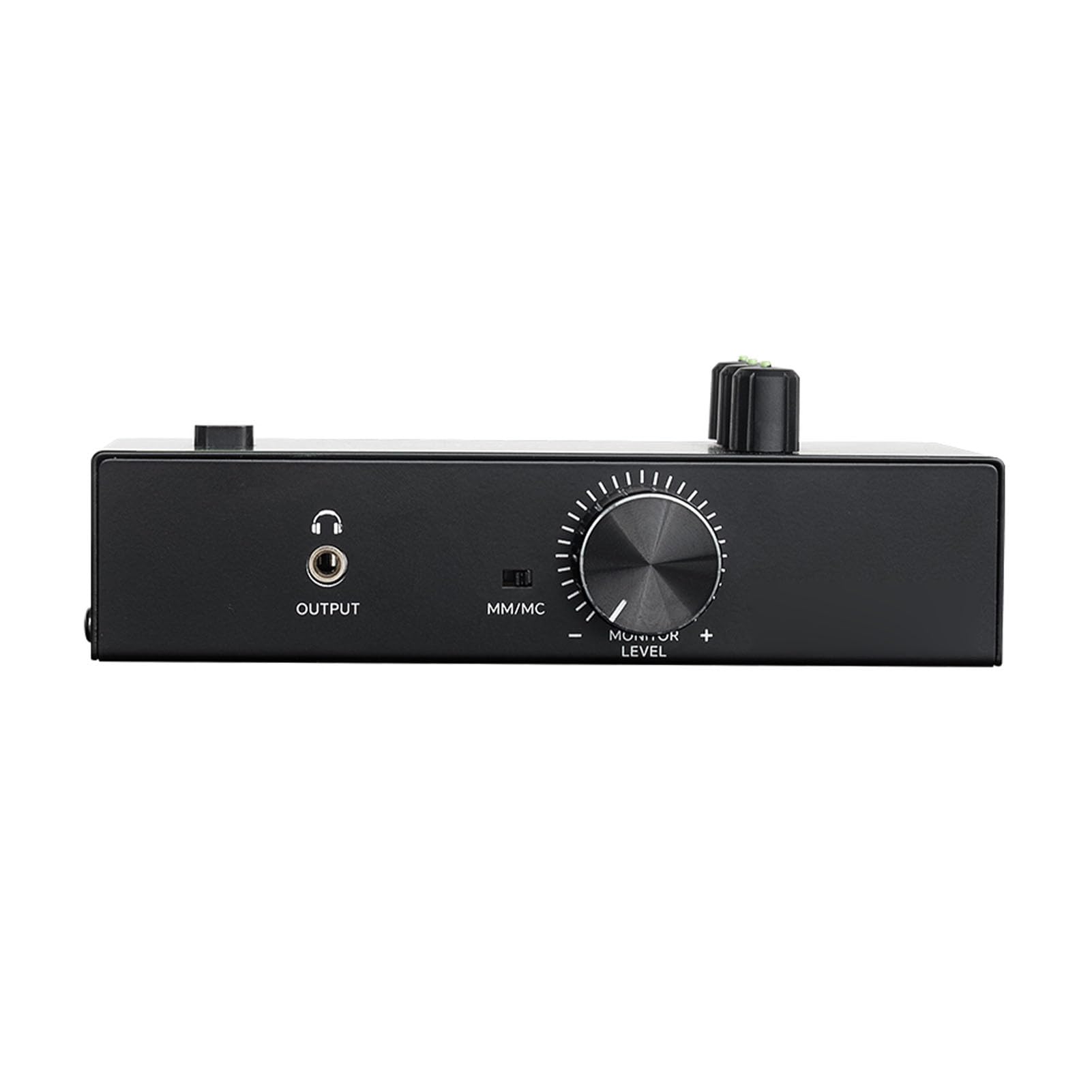 Alomejor Preamplificatore Fono, Preamplificatore Giradischi Mm MC con Regolazione Alta Media Bassa Frequenza da -15 a +15 DB, Uscita Jack Cuffia 3,5 Mm, Connessione di Terra per (Spina europea)
