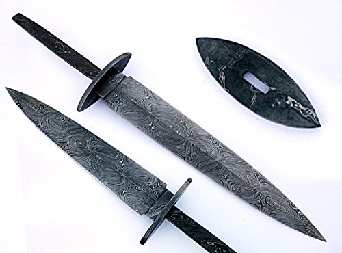 Poshland BB-1694 Handmade Damascus Steel 15 Inches Full Tang Dagger Blank Blade