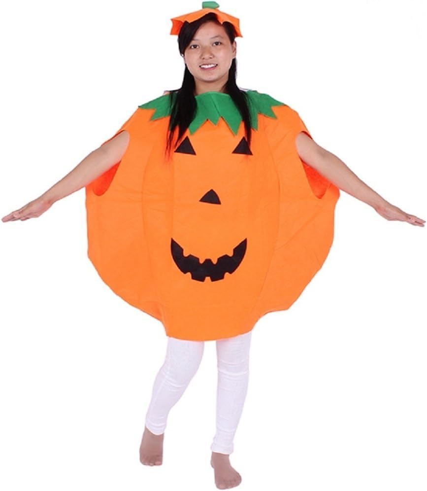 [simprettycos] ハロウィン ジャックオーランタン かぼちゃ風コスプレ パンプキン衣装 コスチューム ポンチョ 帽子付きセット 服 衣装 仮装 アダルト 大人用 lb100004b01n0