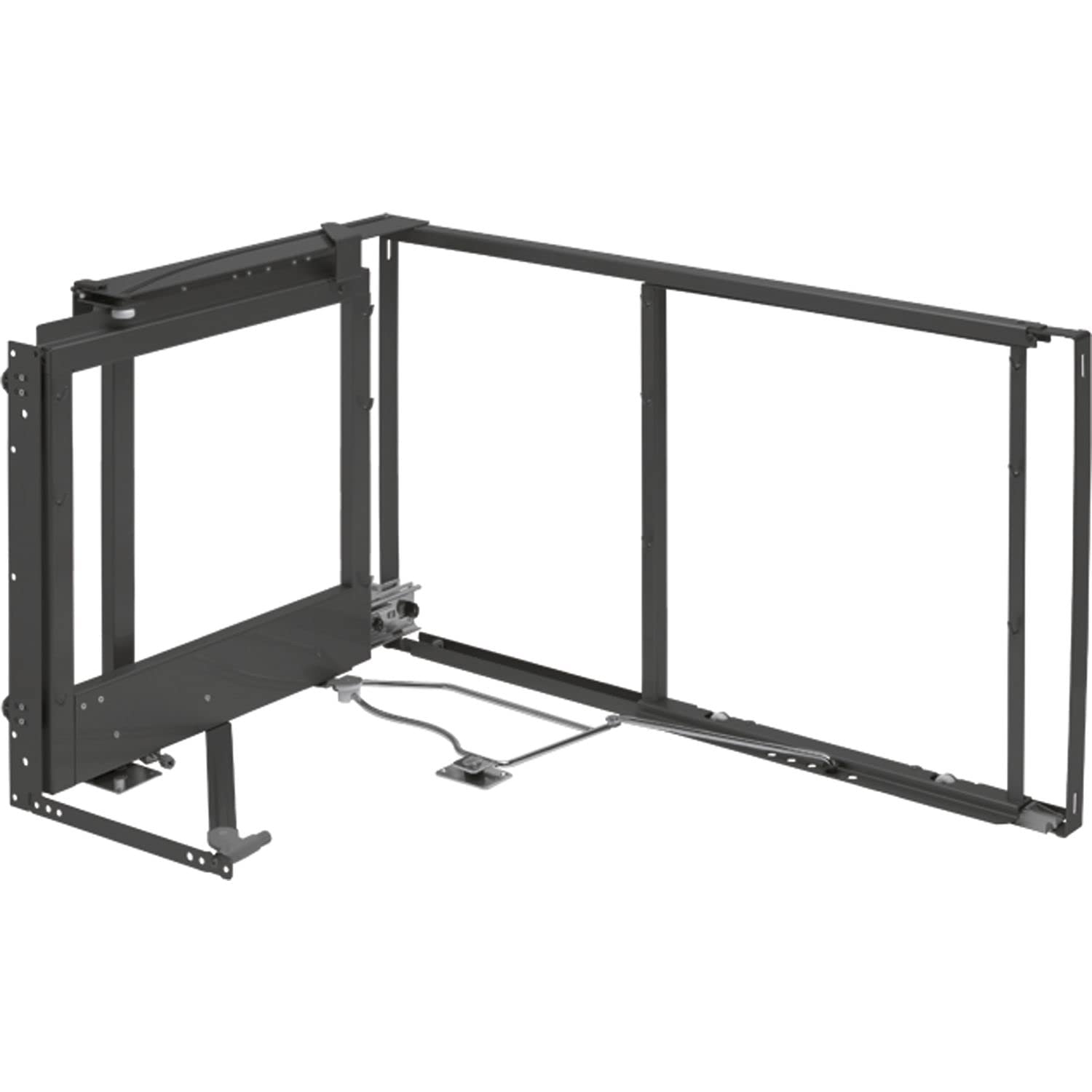 PEKA 300.0831.43 rechts Eckschrank-Schwenkauszug Libell Magic Corner Standard, Richtung Soft-Stopp 900mm Stahl anthrazit, KB 900 mm