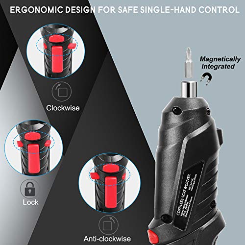 image for Ximytec Cordless Screwdriver, 3.6V 1.3Ah Li-ion Rechargeable Electric 