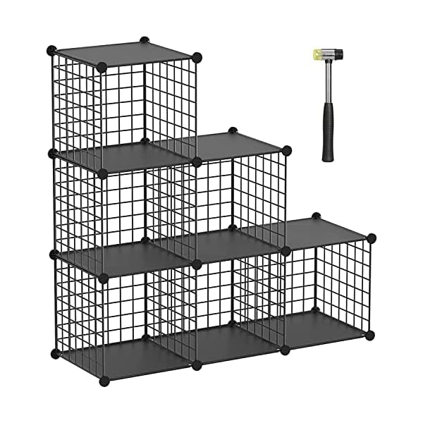 TUMUCUTE Wire Cube Storage Organizer, 6Cube Metal Storage Shelves