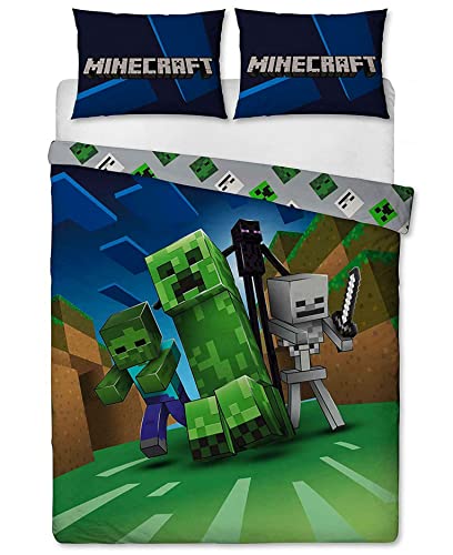 マインクラフト Minecraft 掛け布団カバー + 枕カバー セット ダブル 6515
