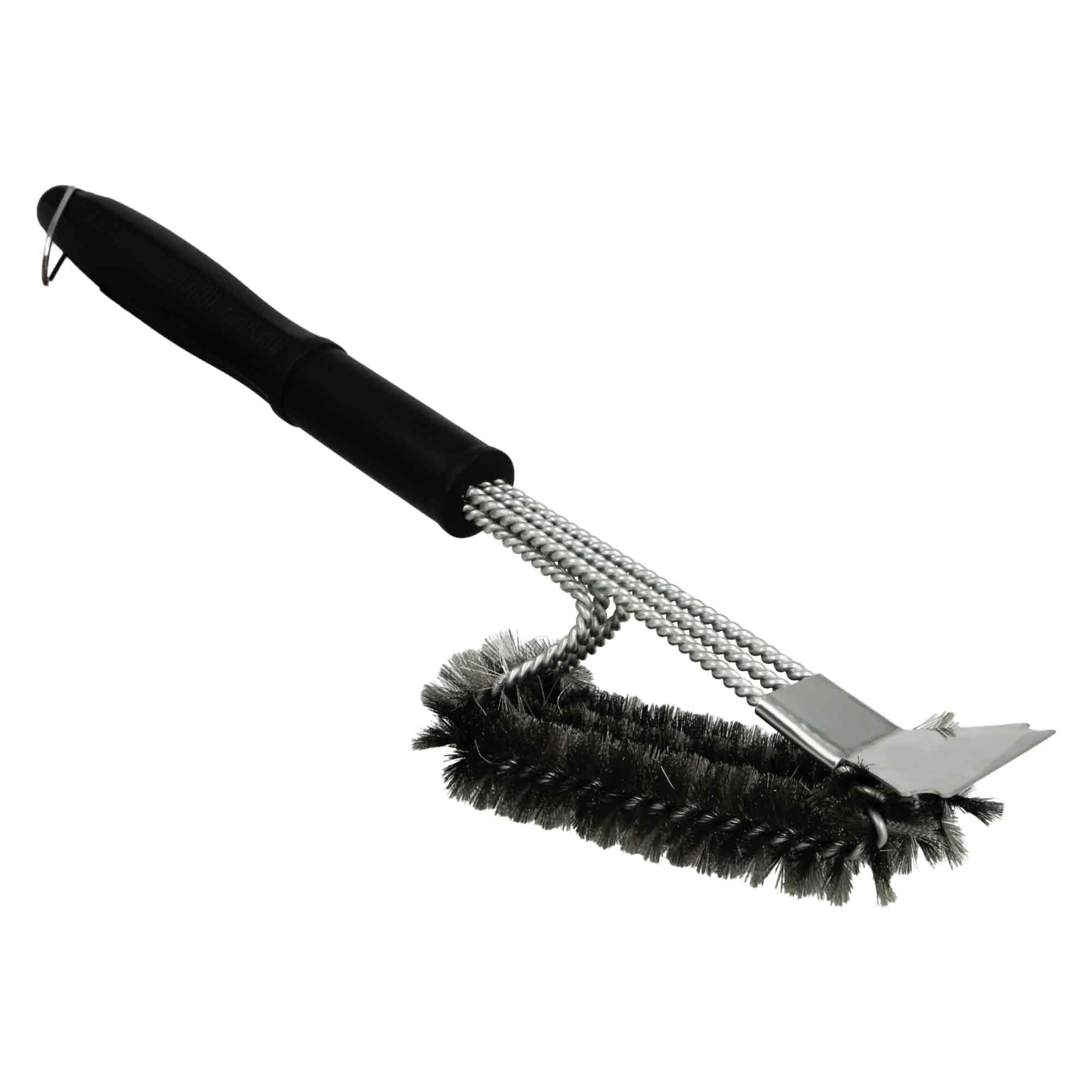 Amig BBQ Brush, Stainless Steel, Black/White
