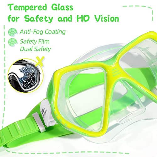 Eversport Kids Swim Goggles With Nose Cover, Swimming Goggles For Kids 6-14, Youth Diving Mask For Child Boys Girls #TOP3