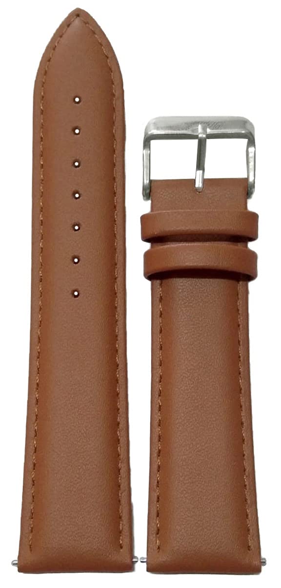 SURU® 24mm Plain Padded "Quick Release" Ogive Tip Leather Watch Strap / Band for Men Women (Colour - Tan / For Lug Size - 24mm)(Size Guide in 3rd Image)U268 (B098TWPKS3) Amazon Price History, Amazon Price Tracker