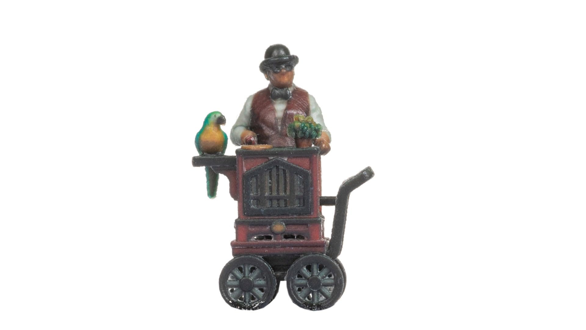 Noch H0 Figure Rotary Organ Player - Figure for Model Making Landscapes 1:87 H0 Scale, Mehrfarbig