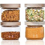 ✔️ PLATZSPARENDES DESIGN: Die elegante Form von Glas und Deckel macht die Küchenbehälter stapelbar. So werden die hochwertigen Glasdosen zum idealen Organisationstalent für jede Küche!