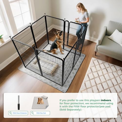 Image of FXW Rollick Unleashed Dog Playpen for Indoor, Yard, RV Camping, 45 inch 8 Panels for Large Dogs│Patented