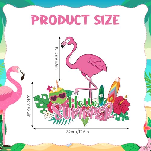 Imán decorativo grande flamenco rosa para refrigerador miniatura 6