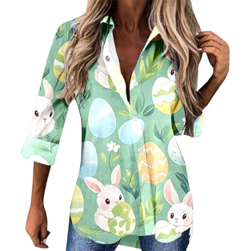 Blusa con lentejuelas para mujer, cuello en V, brillante, holgada, de manga larga, para vacaciones, fiesta de noche, camisas brillantes, blusa de verano y flores, verde, M