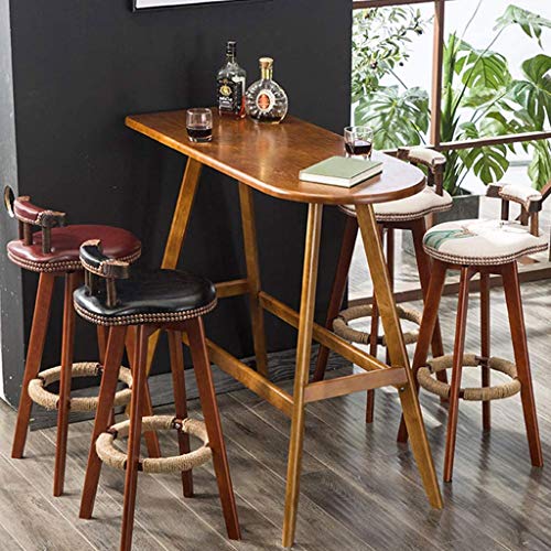 Straw Bar Stool, Bar Stools Counter Height Adjustable Bar Chairs With Back Barstools Pu Leather Swivel Bar Stool Kitchen Counter Stools Dining Chairs (Color : Red) #TOP2