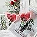 Women Fashion Goggle Heart Sunglasses Vintage Love Heart Shaped Sunglasses Cat Eye Mod Style Style Retro Glasses (Pink, Pink)