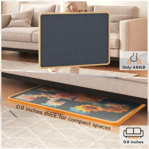 1000 Pcs Puzzle Board with Tilting Stand, 6 Sorting Trays & Cover for Adult by DLIOASA - Used condition - Image 5