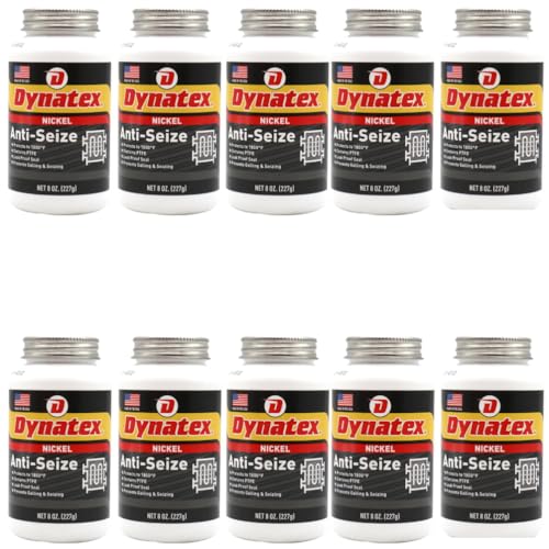 Image of Dynatex Nickel Anti-Seize 8 oz Can - Heavy-Duty, No Sulfur Lead Copper Halogens, Protects Against Extreme Heat Corrosion Acidic Environments (10-Pack)