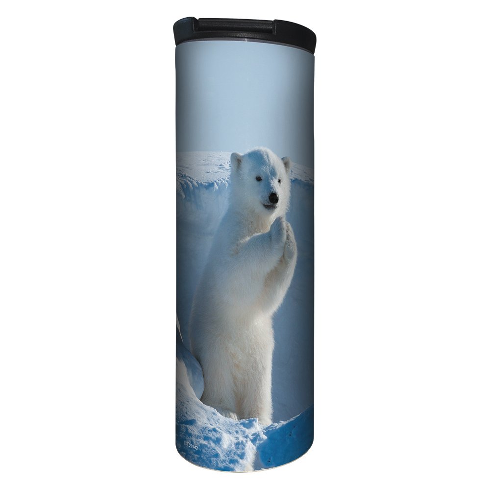 Tree-Free Greetings Barista Tumbler Vacuum Insulated, Stainless Steel Travel Coffee Mug/Cup, 17 Ounce, Polar Applause