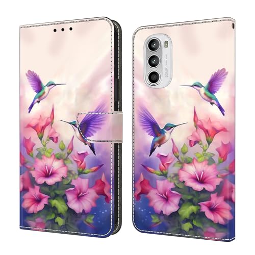 Étui Galaxy S20 Plus portefeuille en cuir avec motif fleur trompette