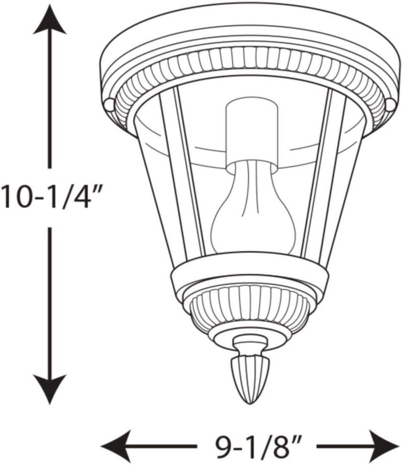 Progress Lighting Westport Collection One-Light 9-1/8'' Flush Mount