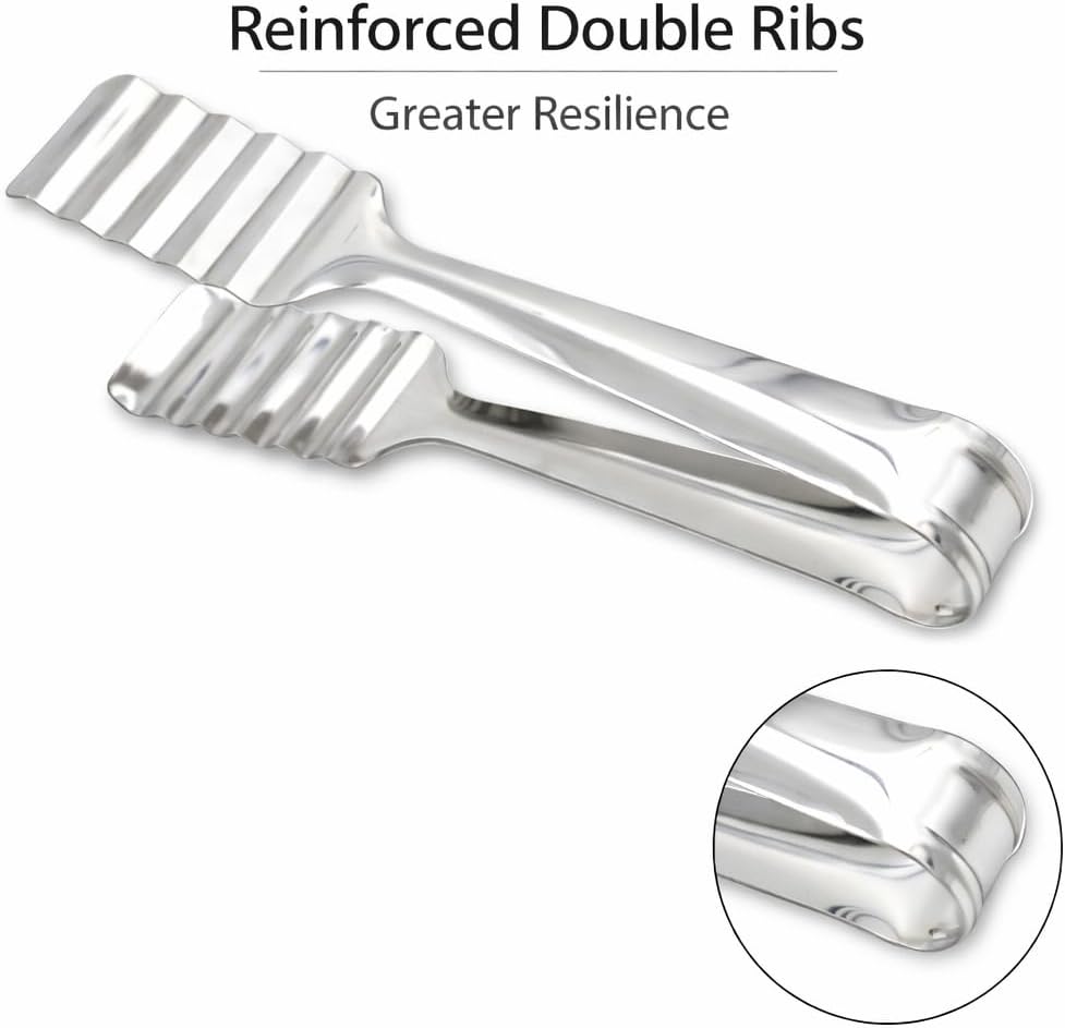 Asparagus Tongs, Stainless Steel Vegetable and Fish Serving Tongs