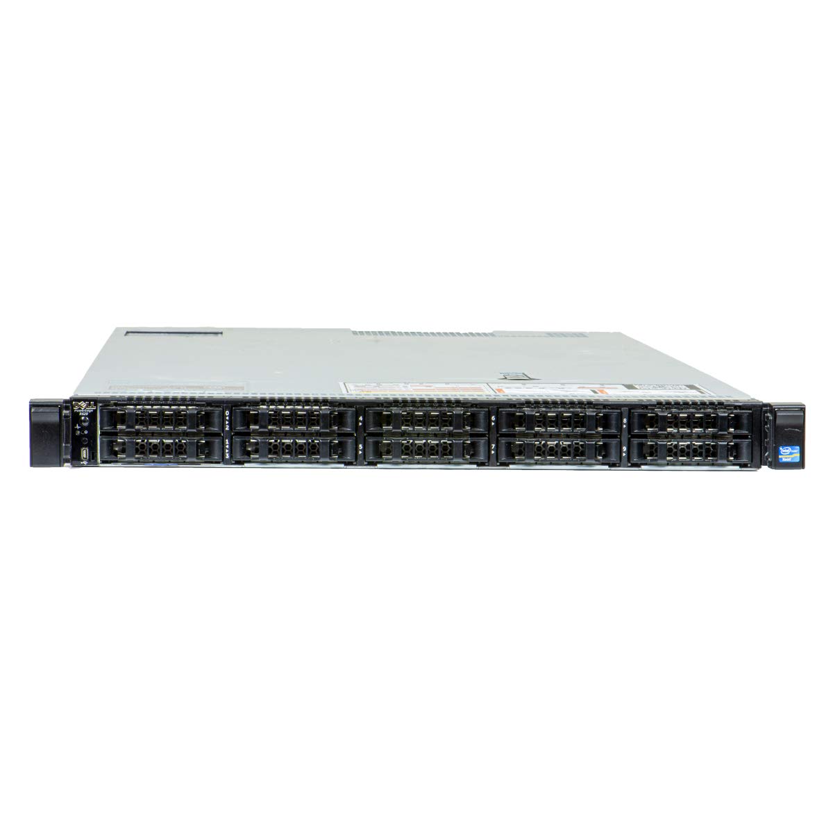 DELL PowerEdge R620 Lot de 10 Rail Rail avec 2 x Intel Xeon OctaCore Processeur E5-2650L 64 Go DDR3ECC Reg, 2 x HDD 600 Go 2,5 pouces, H710 Raid Ctrl, Rack 1U, Windows Server 2019 (reconditionné)